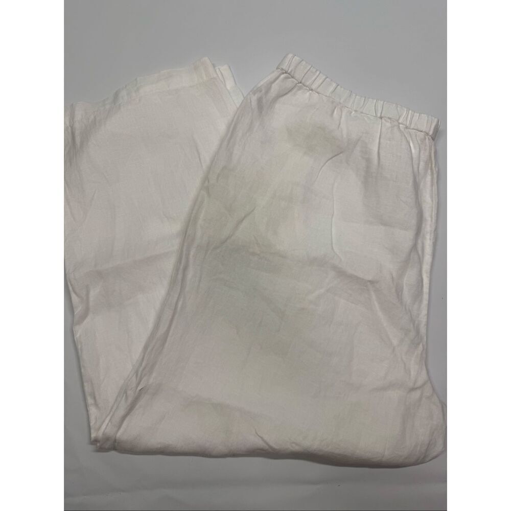 Eileen Fisher white organic linen Women pant size XL NWOT - Picture 8 of 8